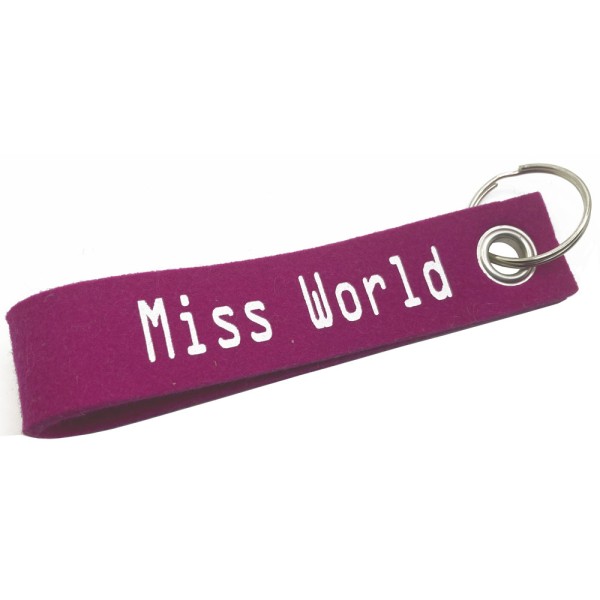 Schlüsselband Filz Miss World