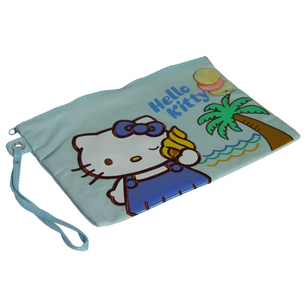 Hello Kitty Flachtasche Muschel blau